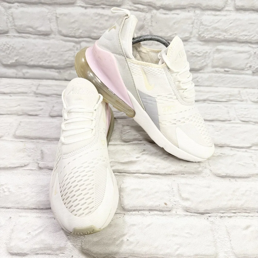 Nike Air Max 270 Summit White Regal Pink Gray Size 11 Running Shoes DQ0814-100